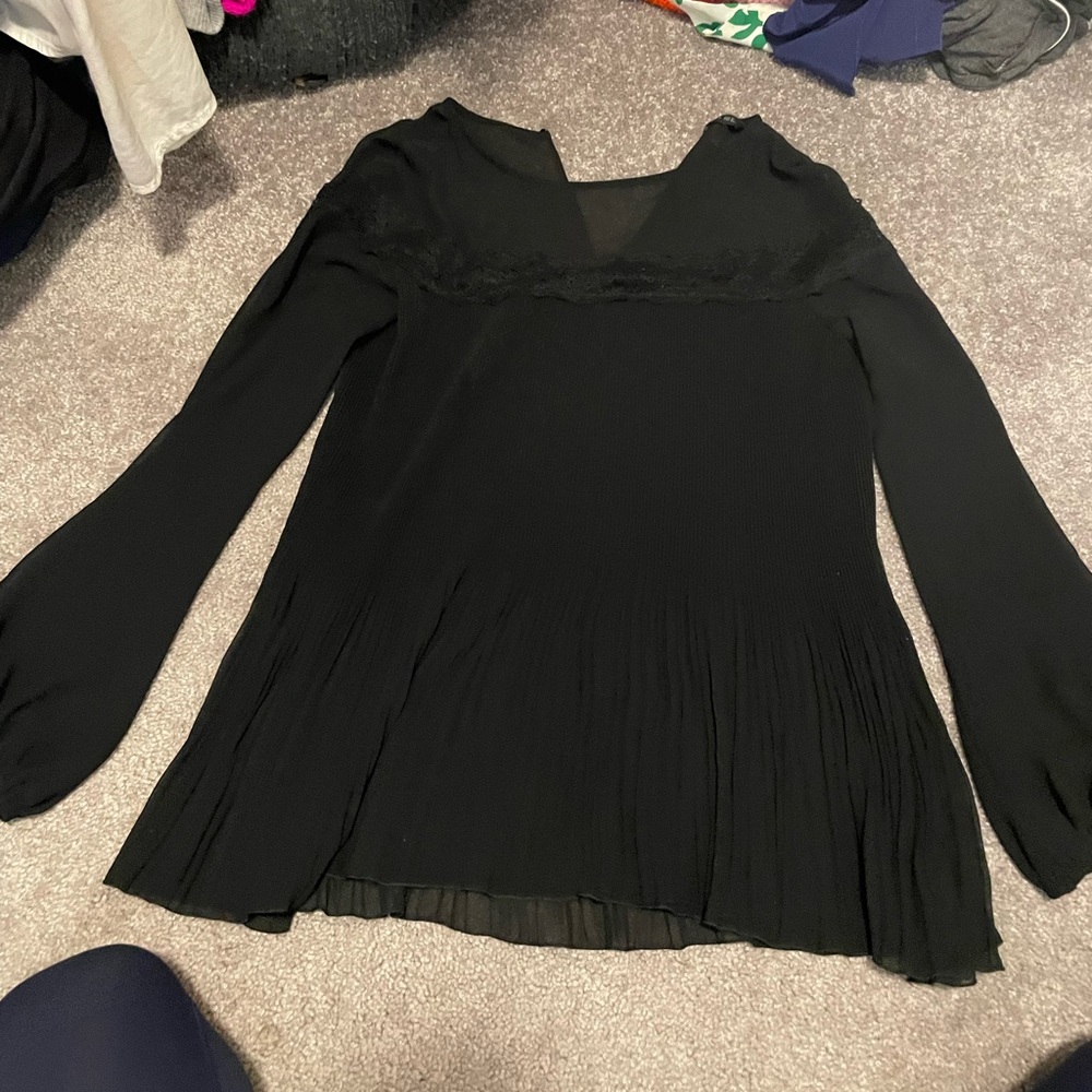 Black lace blouse